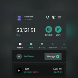 NFT Dark Mint Theme with Serial  771 from HBAR NFT Collection  HashPack Special Themes