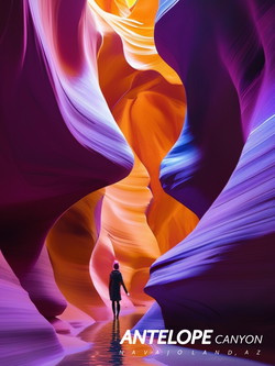 NFT Antelope Canyon National Park with Serial  9 from HBAR NFT Collection  Hashtraveler and The Great Places 