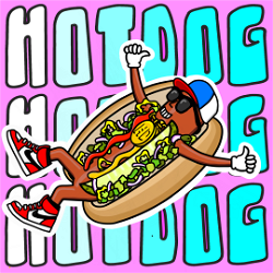 NFT CAP - Hotdog Hustle - Gen 1 #525 with Serial  427 from HBAR NFT Collection  CAP - Hotdog Hustle - Hustle Dogs - Gen 1