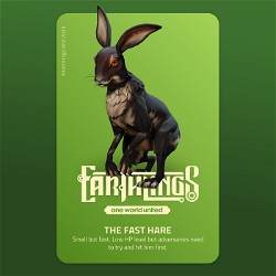 NFT The Fast Hare with Serial  1212 from HBAR NFT Collection  EARTH-SIDEKICK