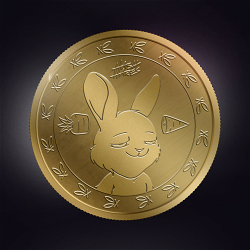 NFT Golden carrot coin with Serial  81 from HBAR NFT Collection  Hash Hares Golden Carrot Coin