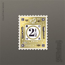 NFT Number 2.5 Volume 2 - Gold with Serial  309 from HBAR NFT Collection  Earthlings Stamps