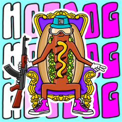 NFT CAP - Hotdog Hustle - Gen 1 #307 with Serial  645 from HBAR NFT Collection  CAP - Hotdog Hustle - Hustle Dogs - Gen 1