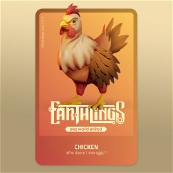 NFT Chicken with Serial  3290 from HBAR NFT Collection  EARTH-FARM-ANIMAL