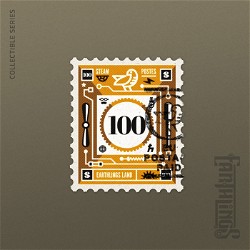 NFT Number 100 Volume 1 - Classic with Serial  354 from HBAR NFT Collection  Earthlings Stamps