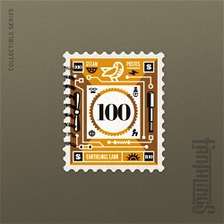 NFT Number 100 Volume 1 - Classic with Serial  963 from HBAR NFT Collection  Earthlings Stamps