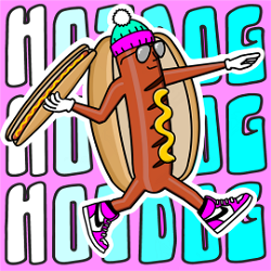 NFT CAP - Hotdog Hustle - Gen 1 #384 with Serial  568 from HBAR NFT Collection  CAP - Hotdog Hustle - Hustle Dogs - Gen 1