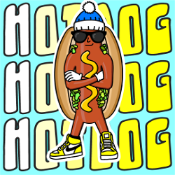 NFT CAP - Hotdog Hustle - Gen 1 #546 with Serial  406 from HBAR NFT Collection  CAP - Hotdog Hustle - Hustle Dogs - Gen 1